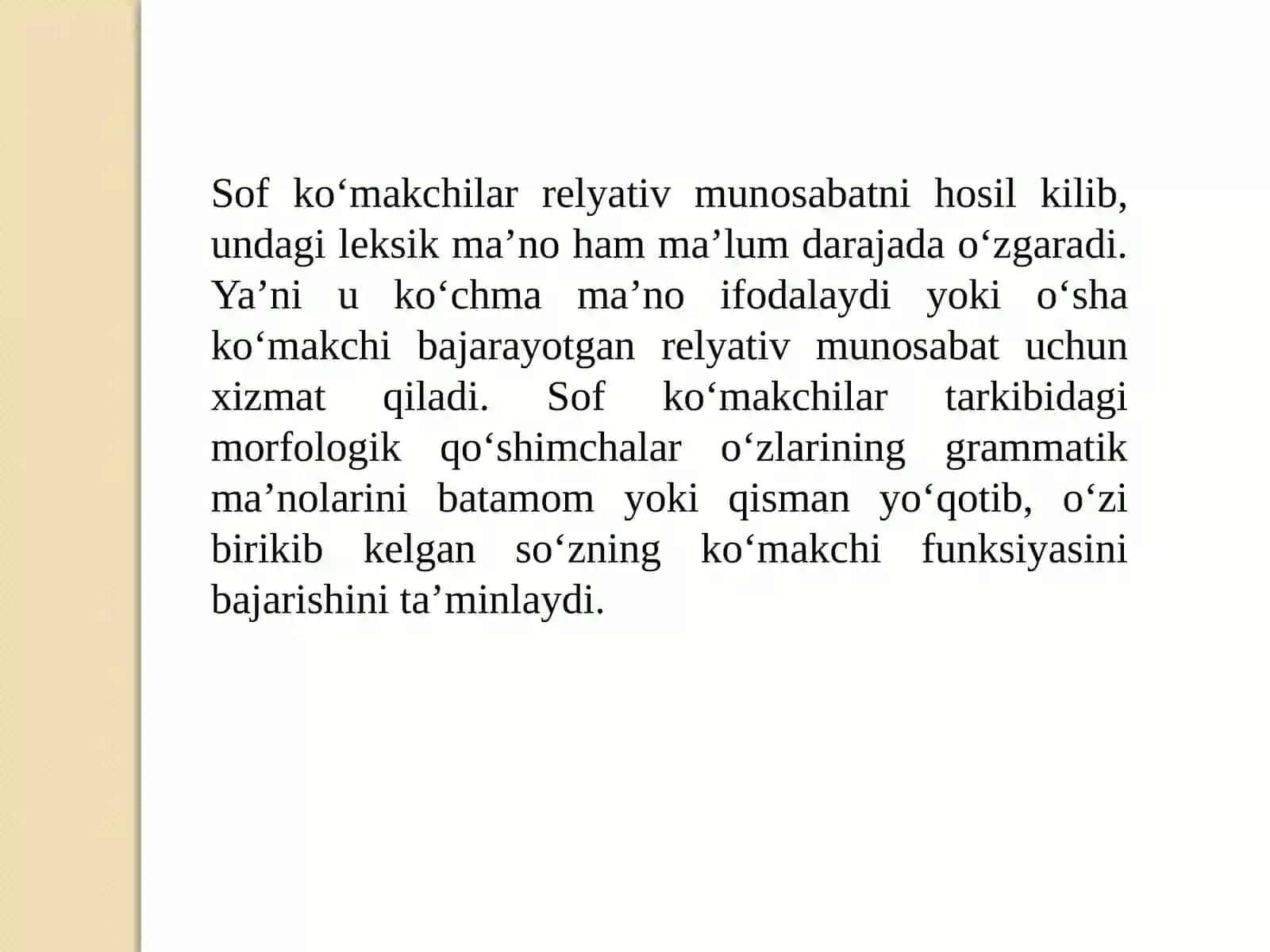 Eski o‘zbek tilida ko‘makchi bog‘lovchi va uning turlari 4