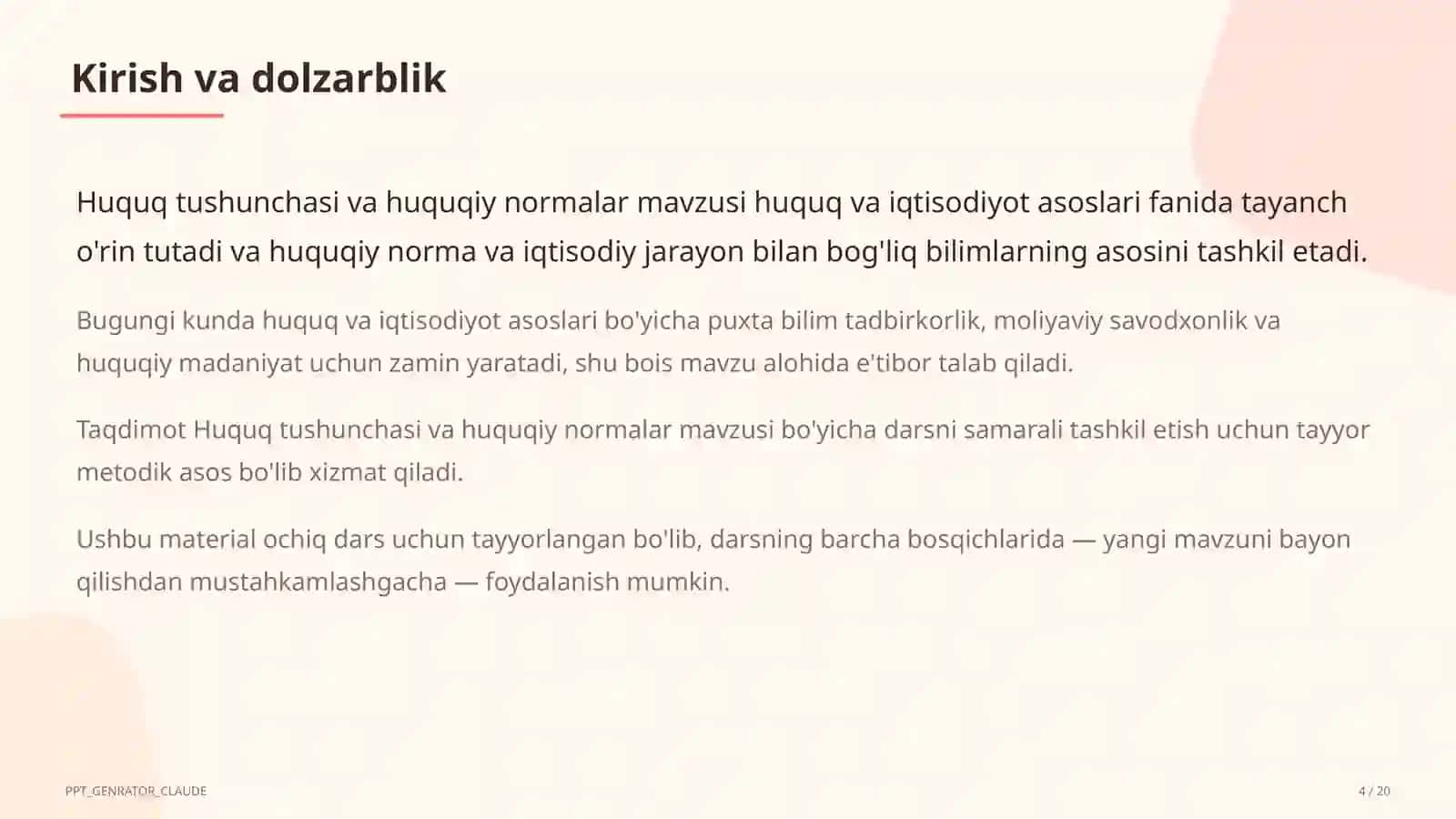 Huquq tushunchasi va huquqiy normalar (9-sinf) 4