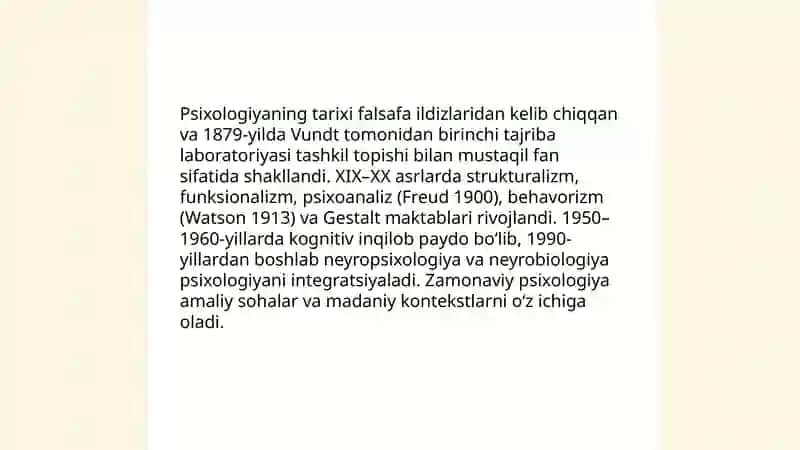 Umumiy psixologiya faniga kirish 4