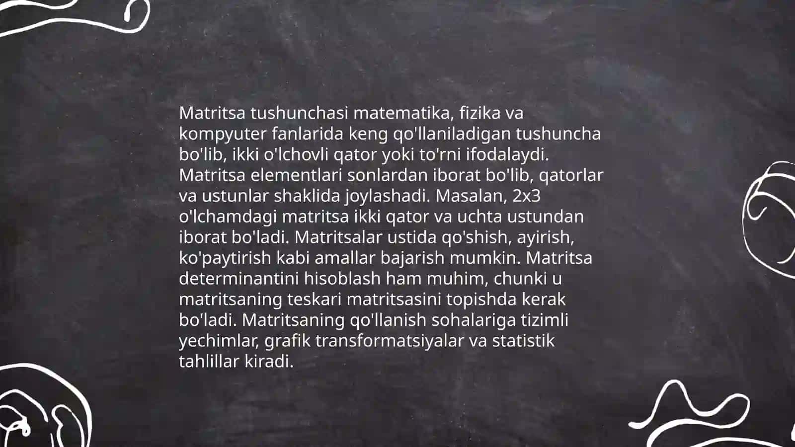 Chiziqli tenglamalar sistemasi Gauss va teskari matritsa usulida yechish 4