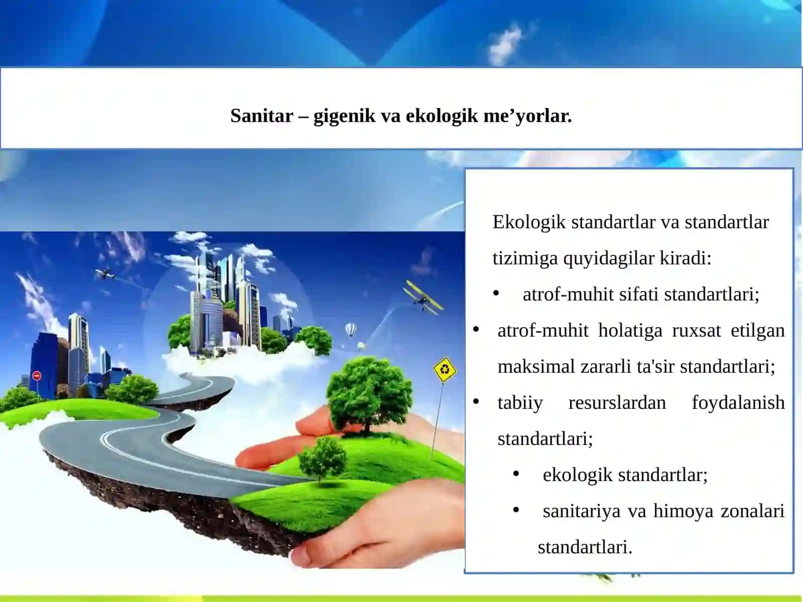 Ekologik me’yorlar 4