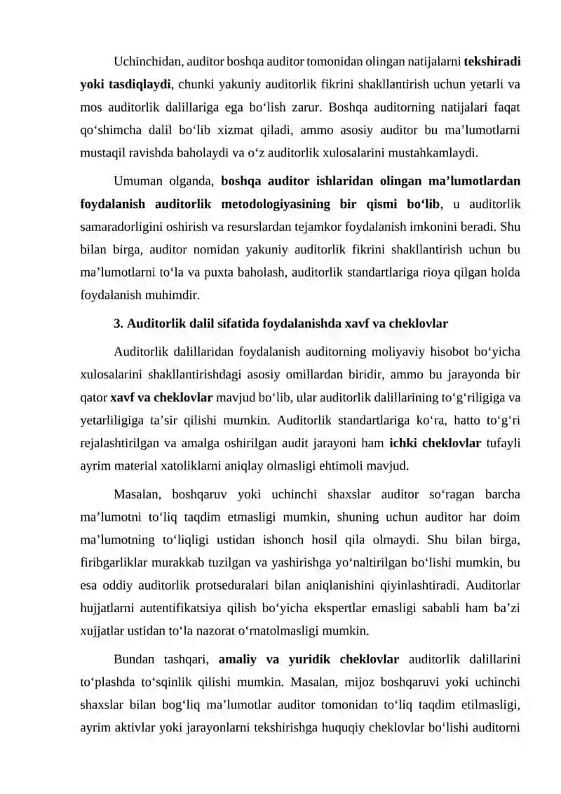 Auditorlik dalillar 4