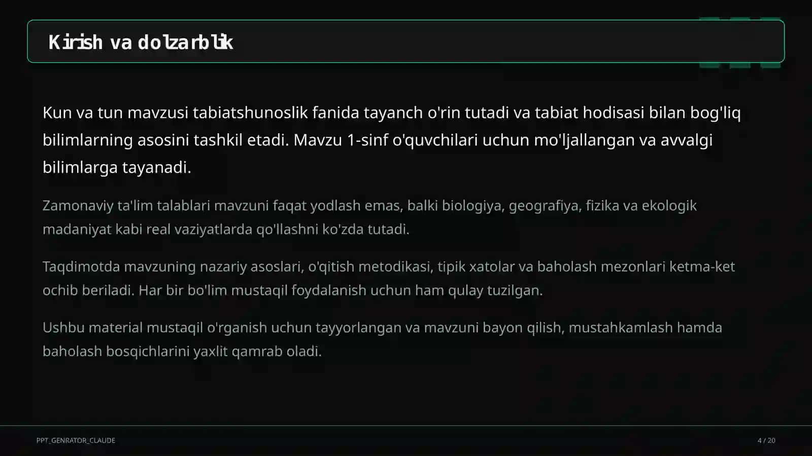Kun va tun (1-sinf) 4