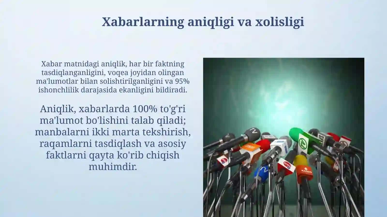 Publitsistik uslub. Ommaviy axborot vositalari tili 4