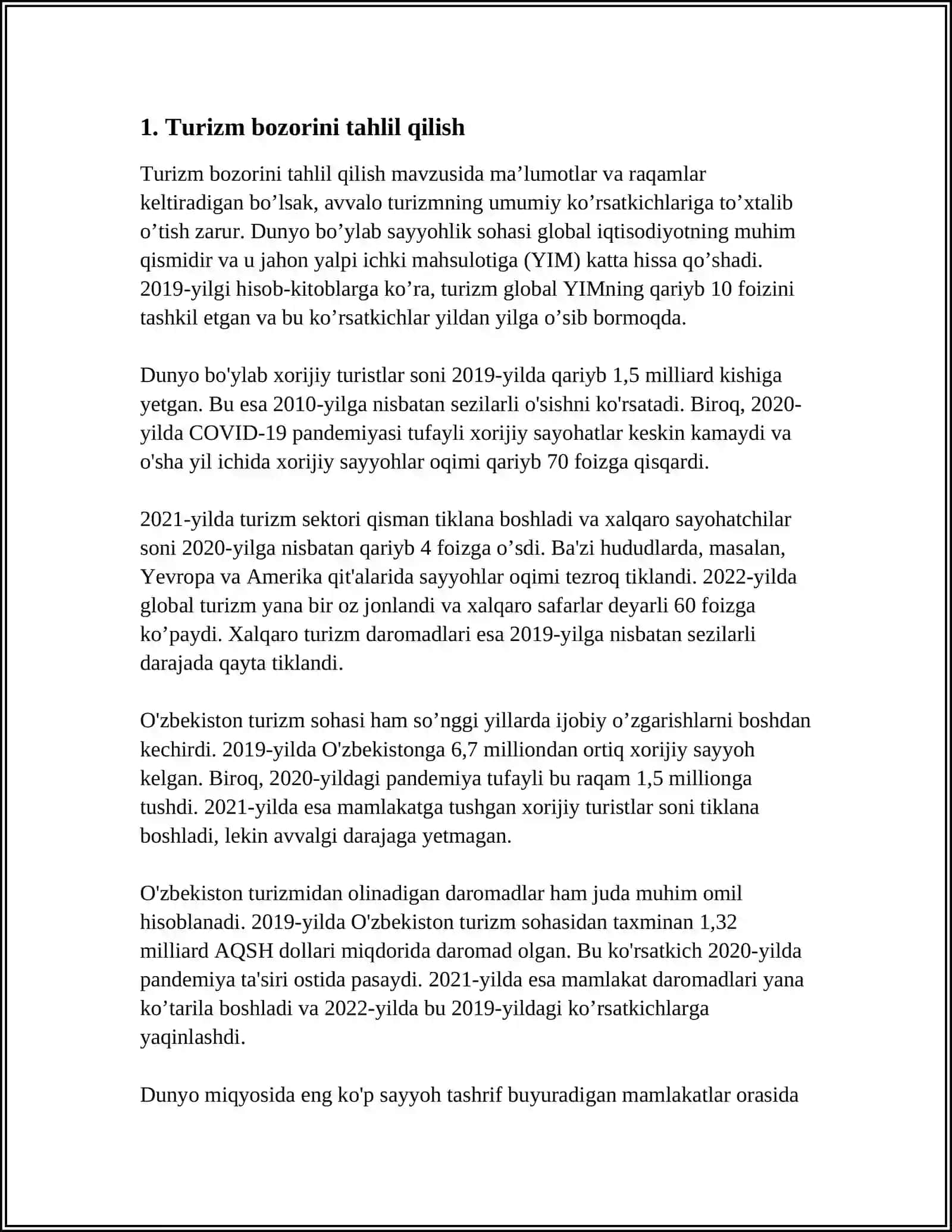 TURIZMNI REJALASHTIRISH TAMOYILLARI 4