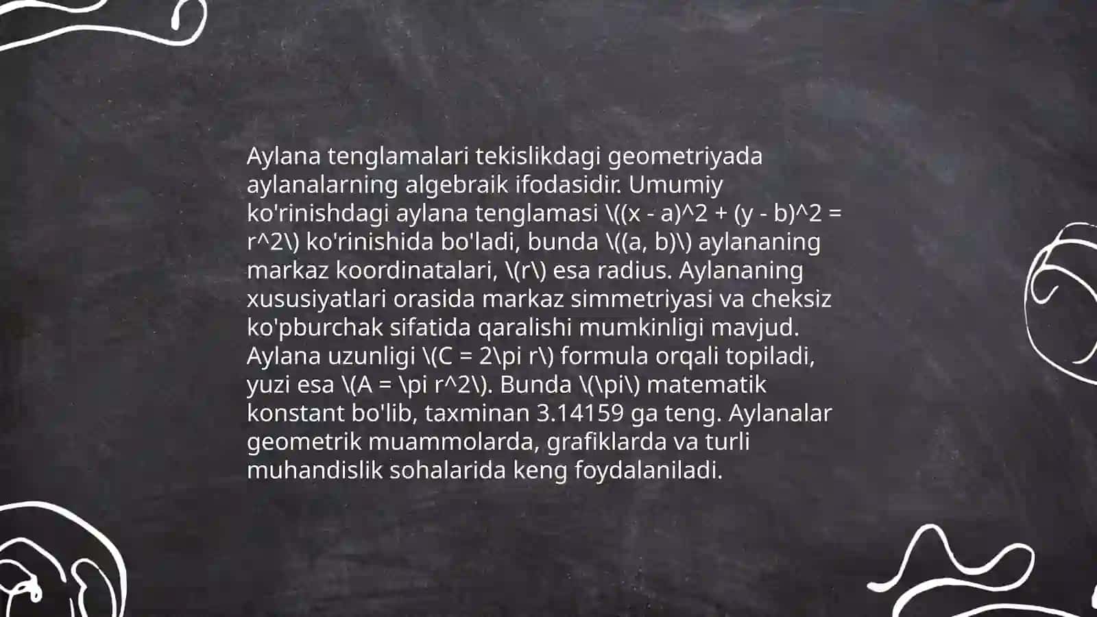 Ikkinchi tartibli egri chiziqlar.Aylana. Ellips. Giperbola. Parabola 4