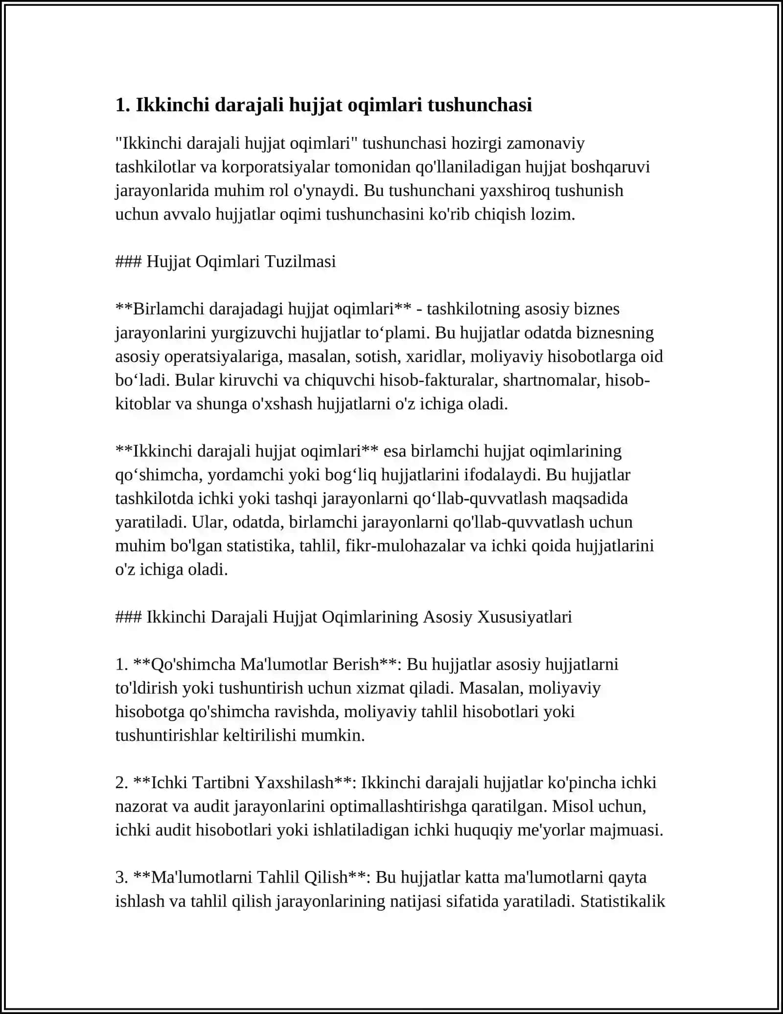 IKKINCHI DARAJALI HUJJAT OQIMLARI 4