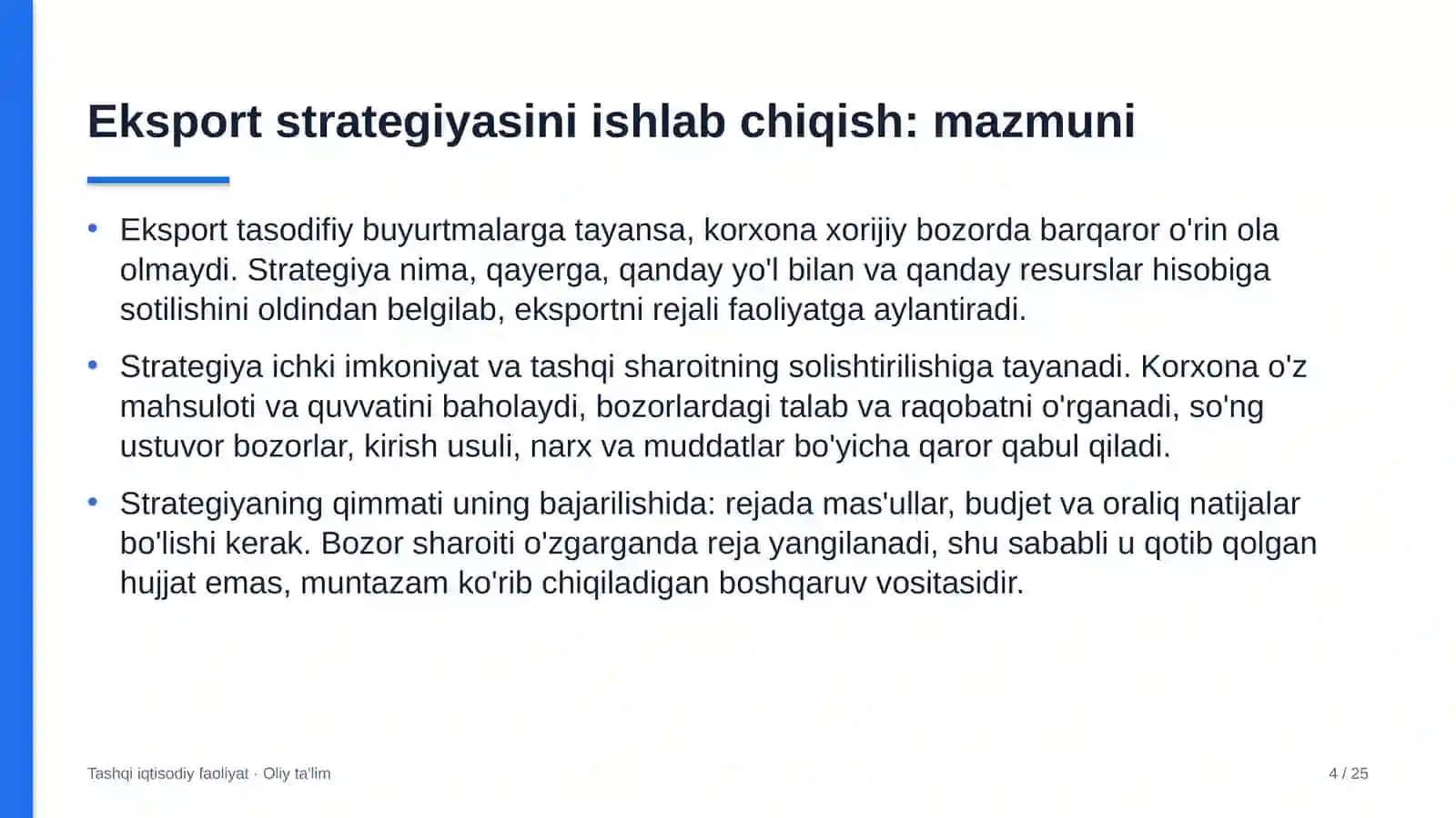 Agroklasterlarda eksport strategiyasini ishlab chiqish 4