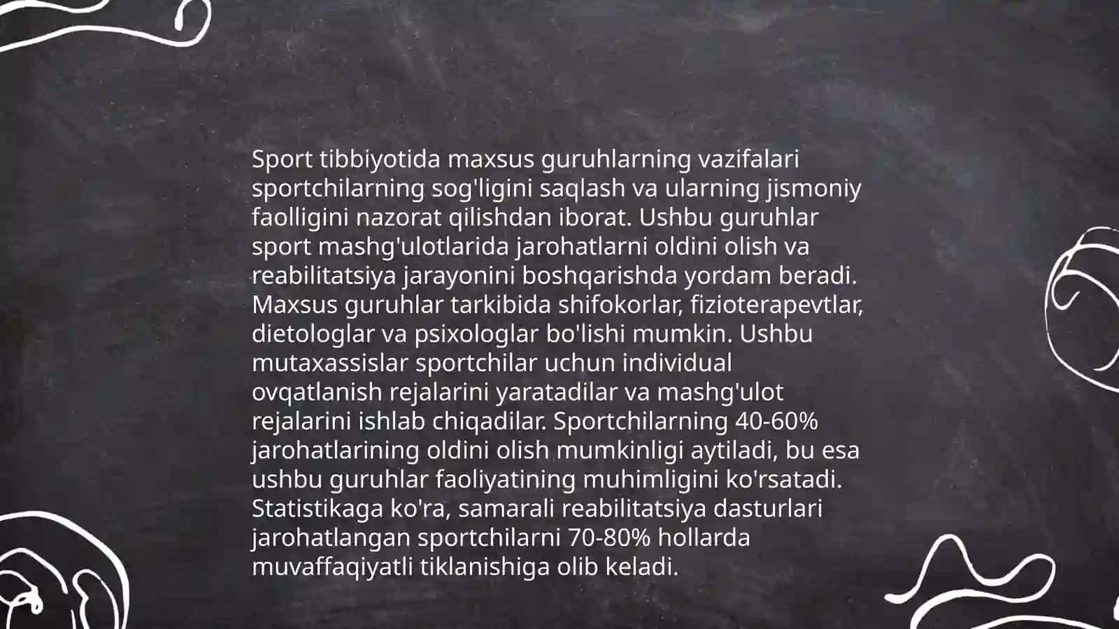 Sport tibbiyotida maxsus guruh haqida malumot 4