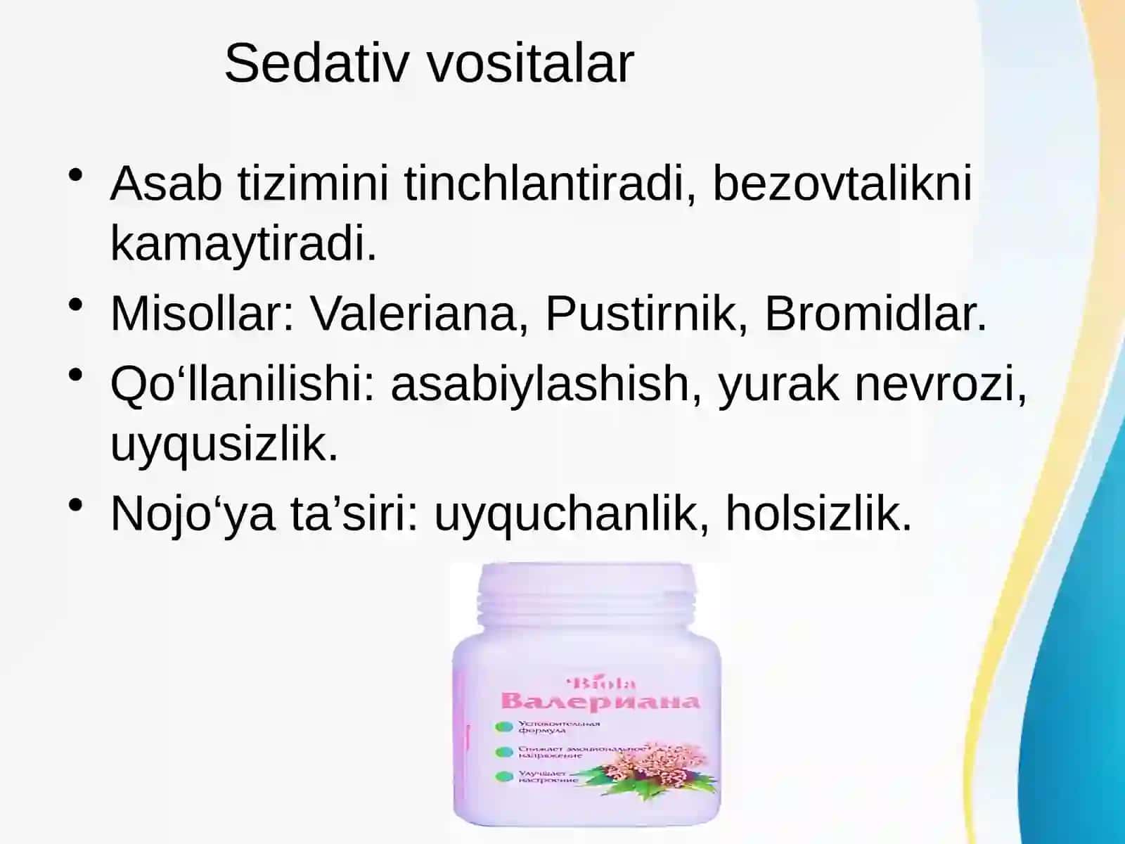 Farmakologiya fanidan "Psixotrop vositalar" 4