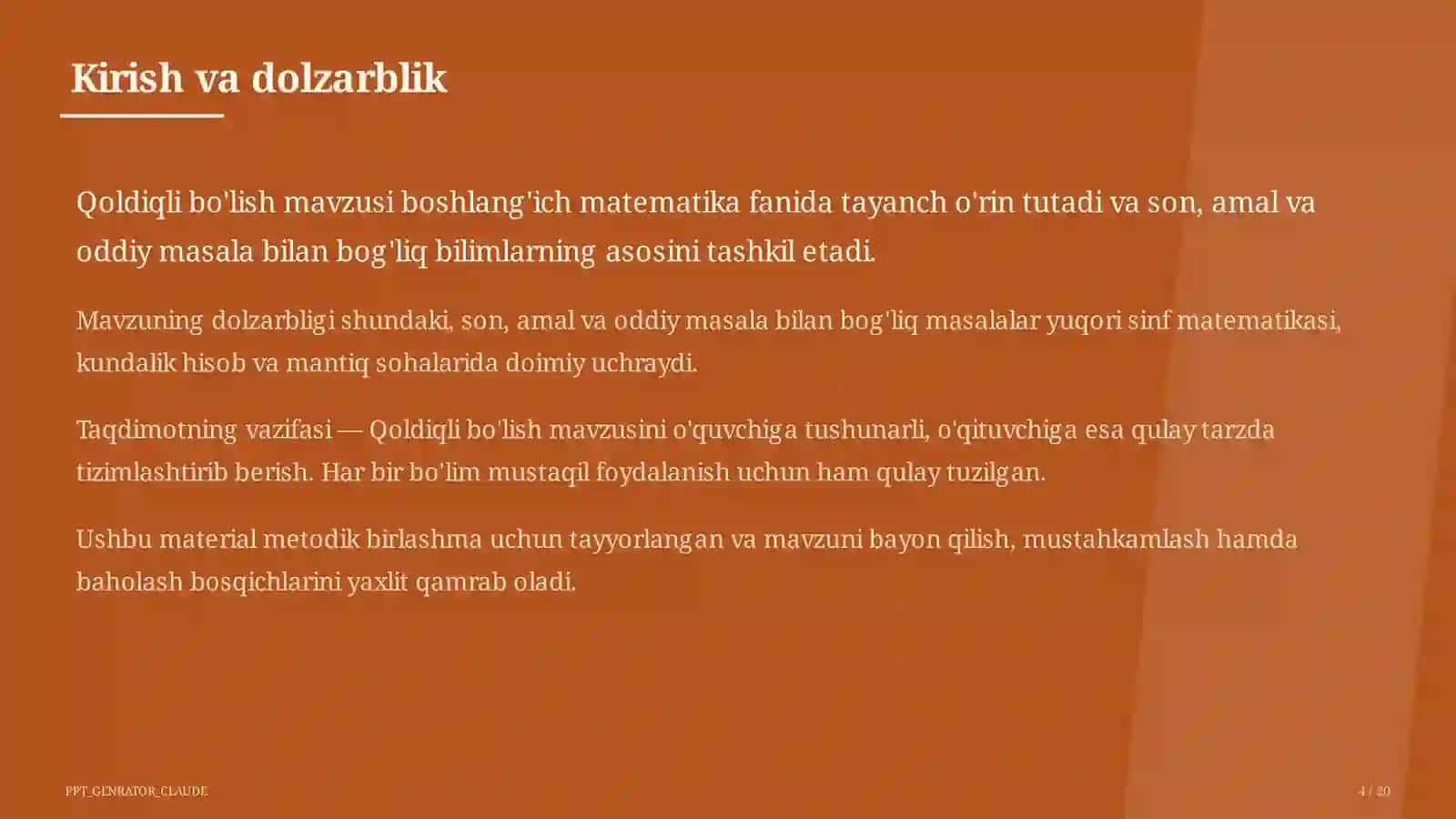 Qoldiqli bo'lish (3-sinf) 4