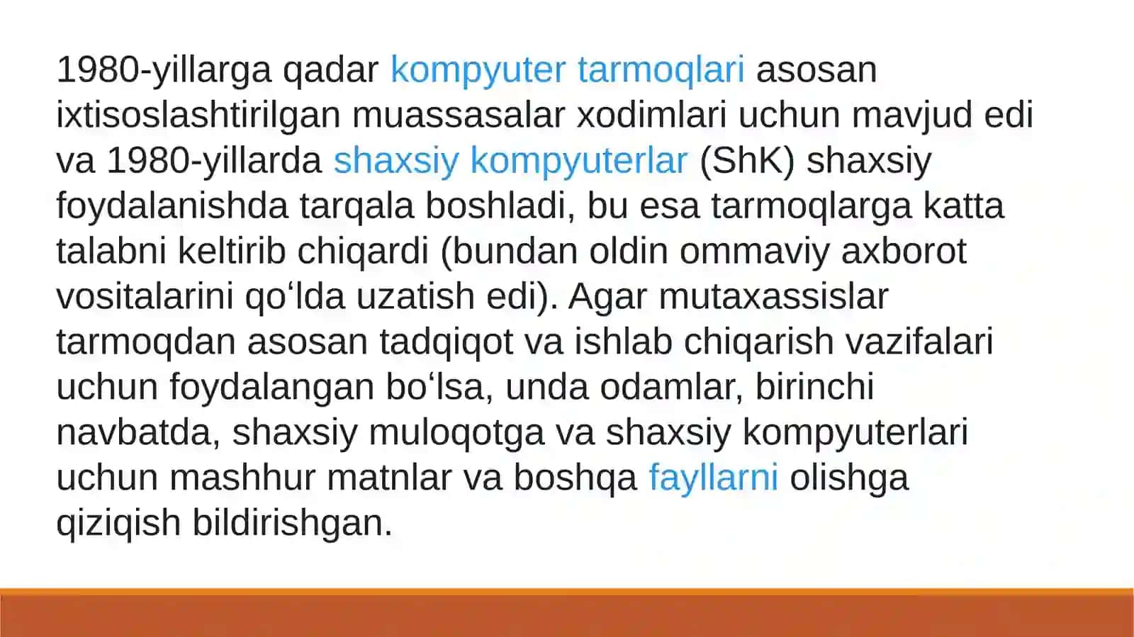 Internet  tizimi va uning kelib chiqishi tarixi 4