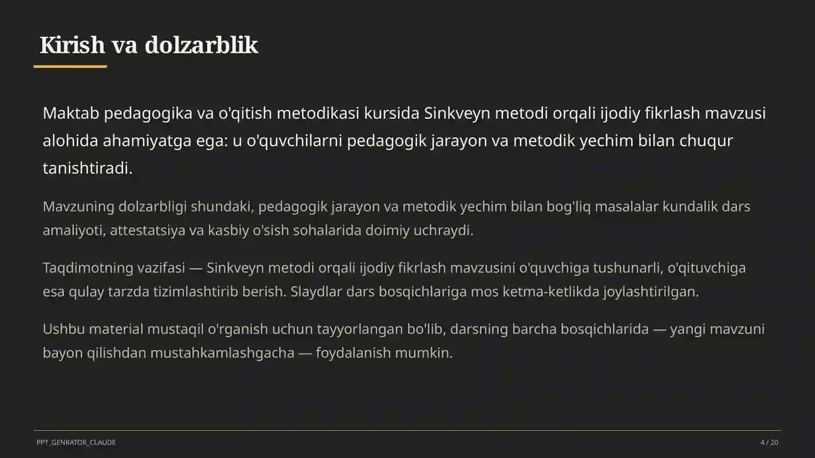 Sinkveyn metodi orqali ijodiy fikrlash 4