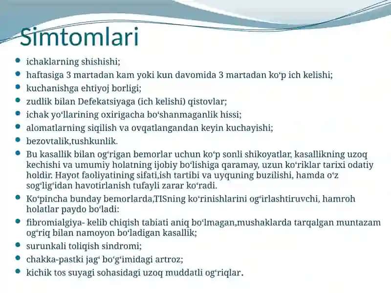 Ichakni qitig’lash sindromi 4