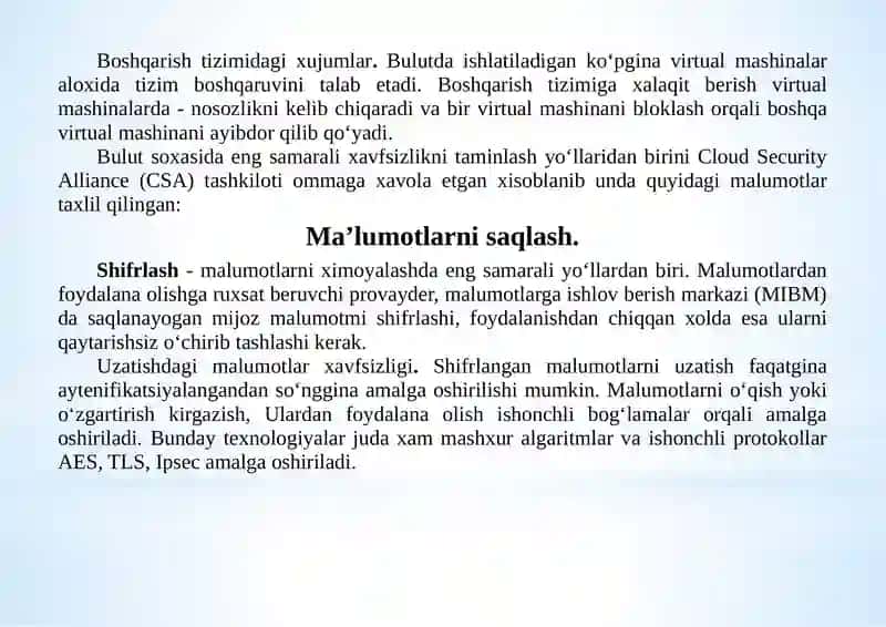 Bulutli texnologiyalarda amalga oshiriladigan hujumlar 4