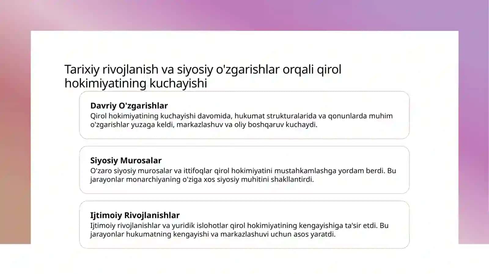 Angliyada qirol hokimiyatining kuchayishi. Absolyutizm 4