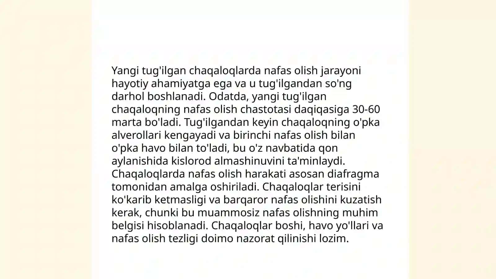 Chaqaloqlarning birinchi bor nafas olishi 4