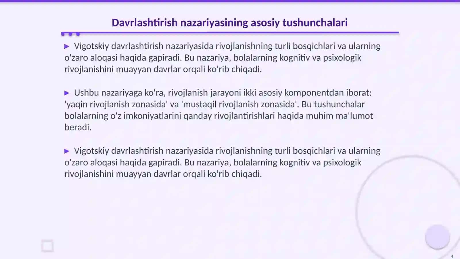 Vigotskiyning davrlashtirish nazariyasi 4