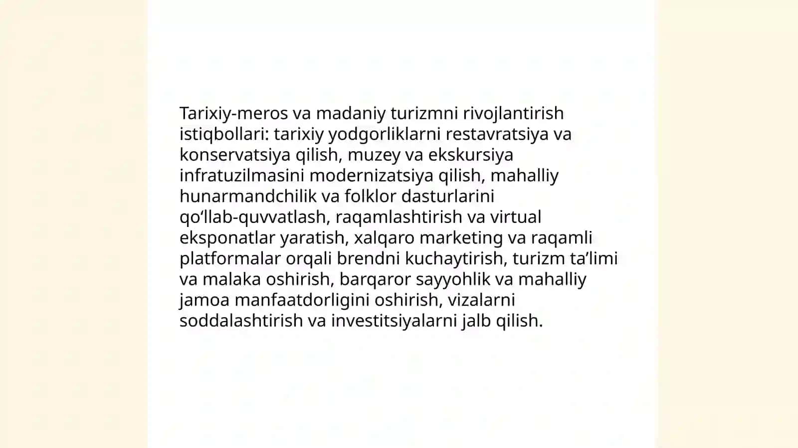 Oʻzbekistonda turizmni rivojlantirish va uning istiqbollari 4