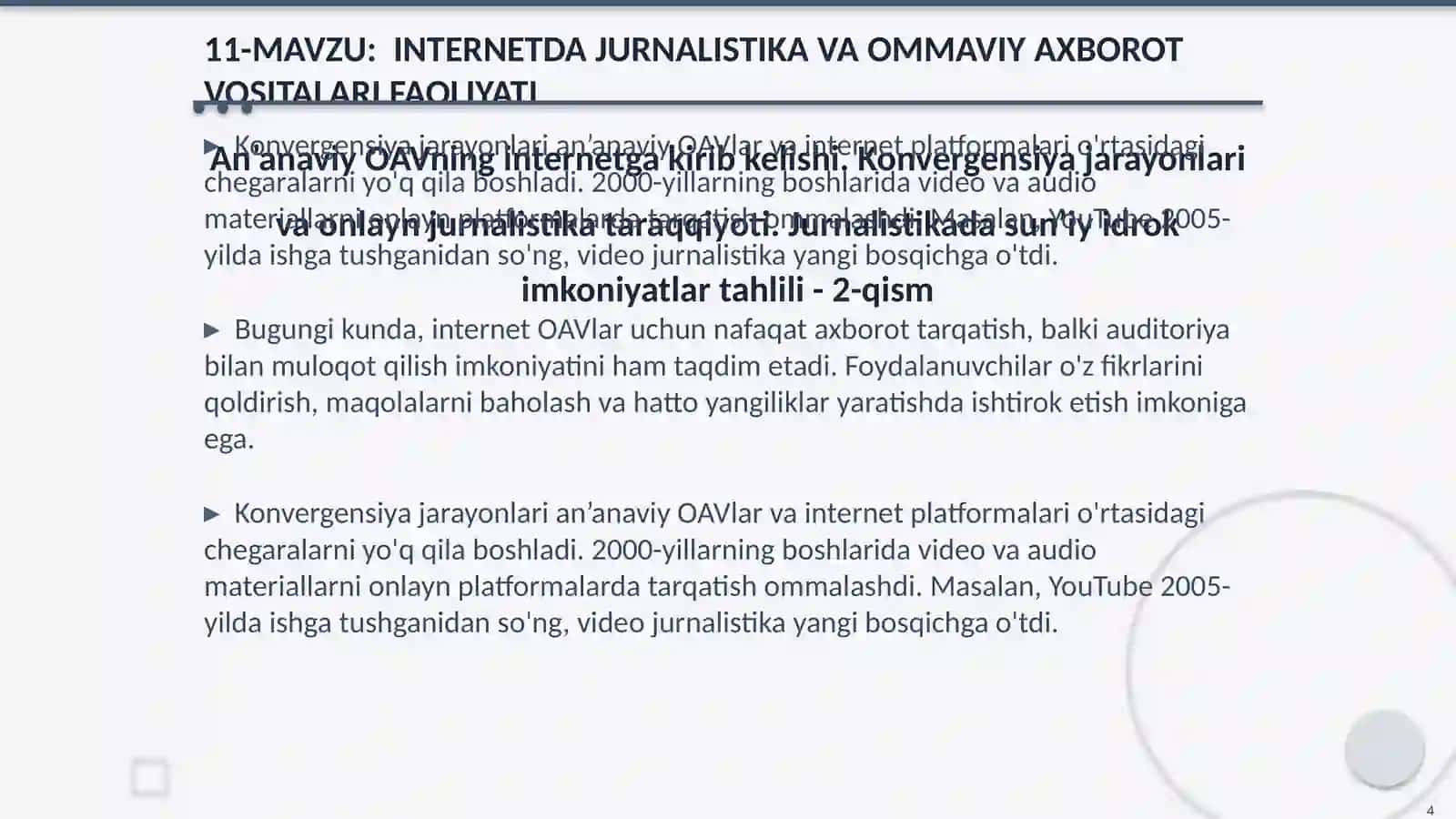 INTERNETDA JURNALISTIKA VA OMMAVIY AXBOROT VOSITALARI FAOLIYATI 4