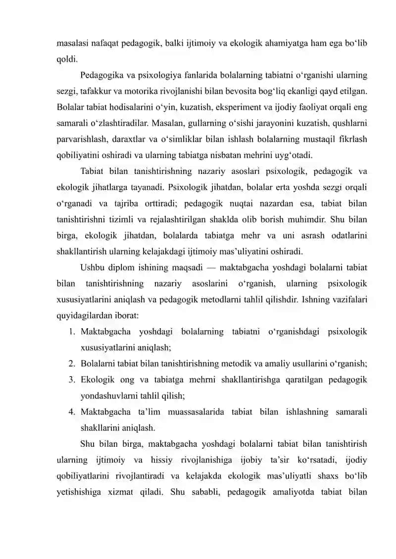Maktabgacha Yoshdagi Bolalarni Tabiat Bilan Tanishtirishning Nazariy Asoslari 4