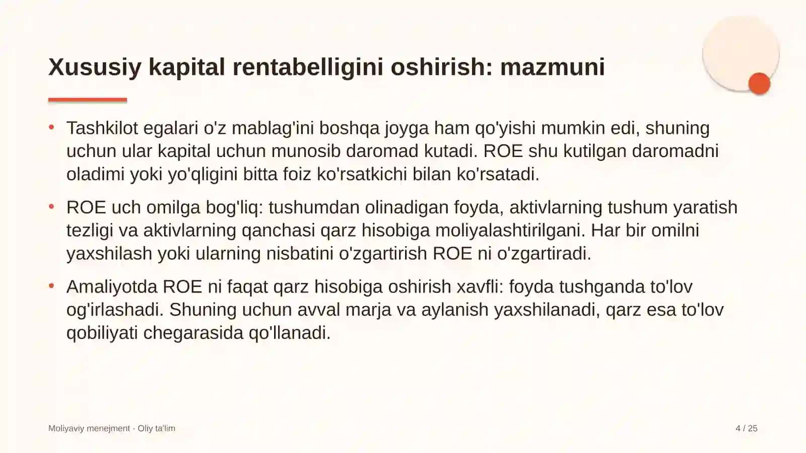 qon quyish markazlarida xususiy kapital rentabelligini oshirish 1086 4