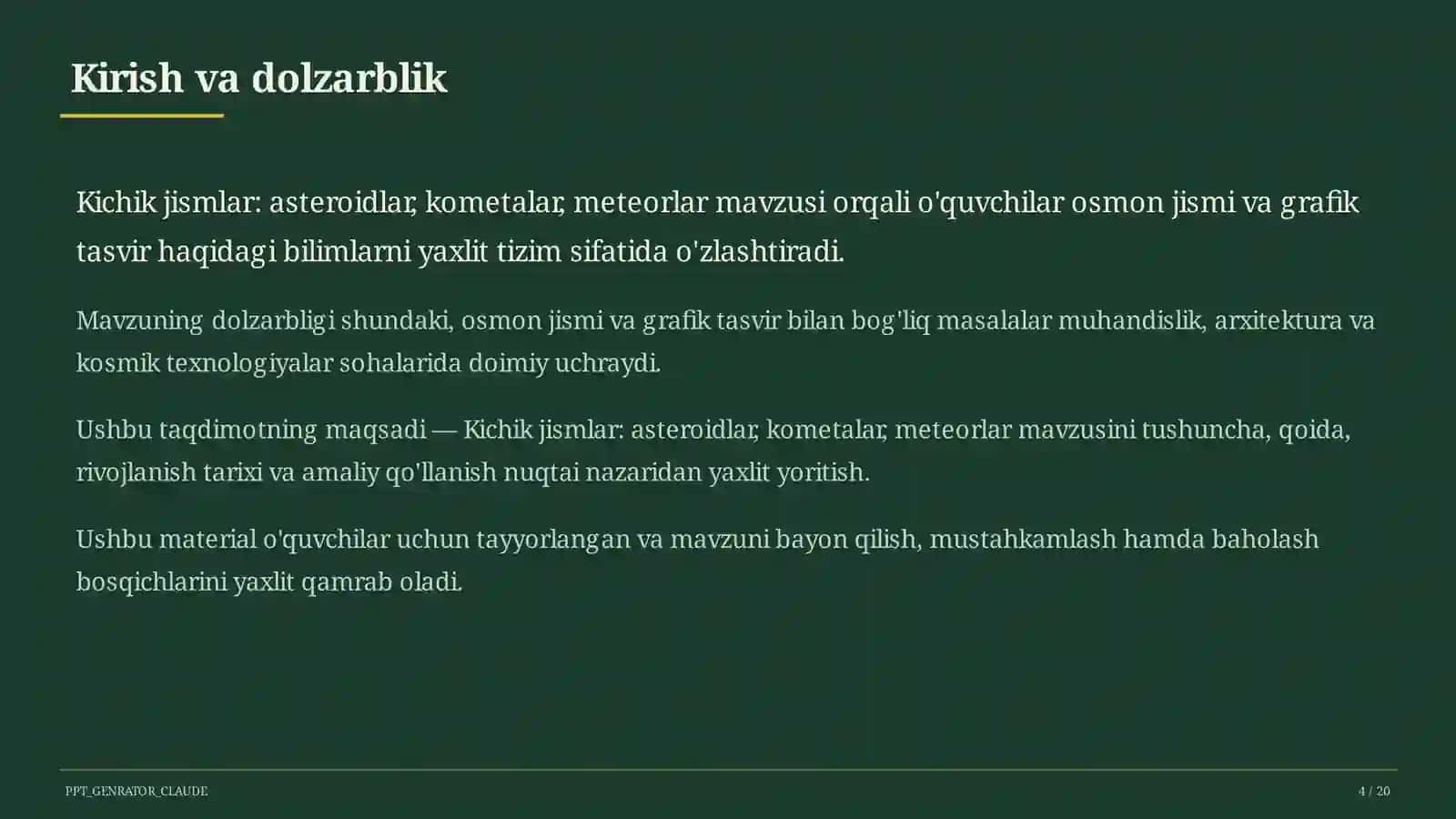 Astronomiya va chizmachilik (8–11) 4