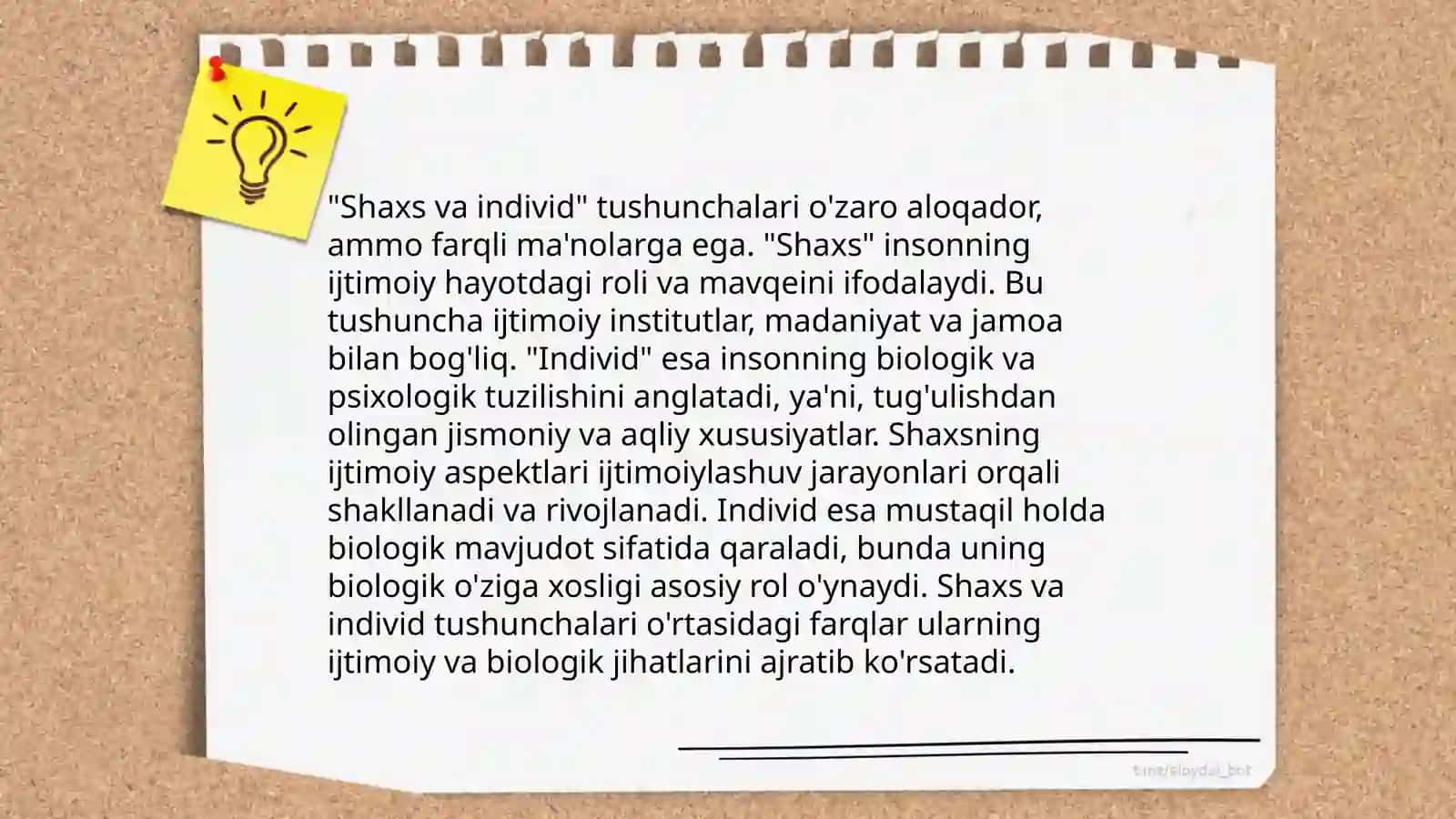 Individ, shaxs, individallik tishunchalari 4