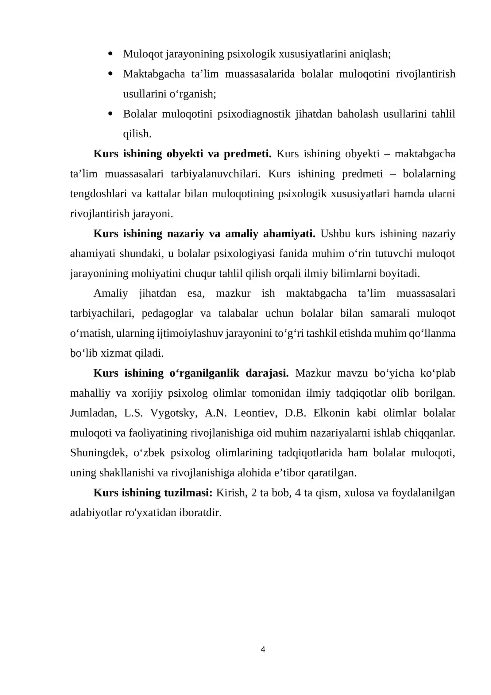 Maktabgacha tarbiya muassasalari tarbiyalanuvchilarining tengdoshlari va kattalar bilan bo‘ladigan muloqoti 4