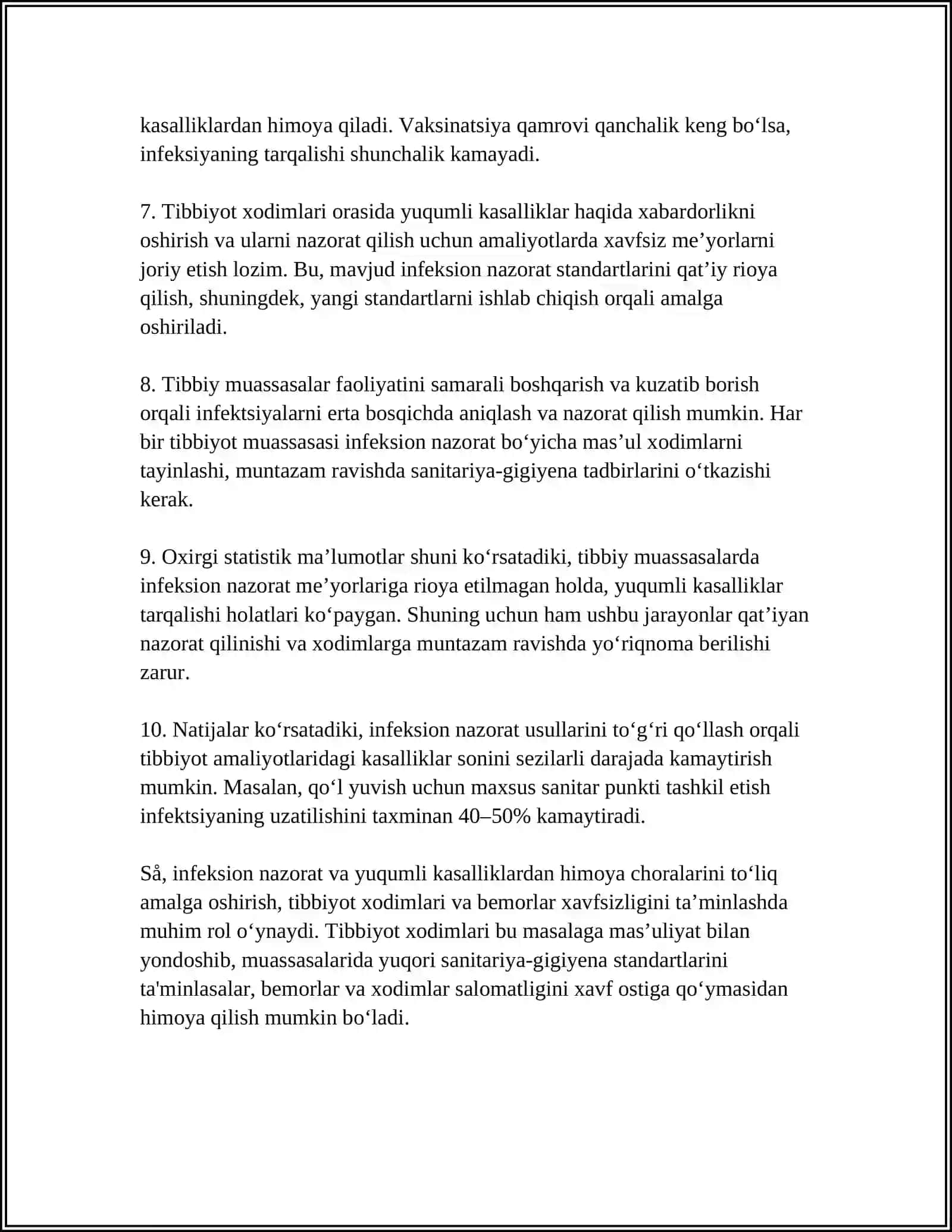 TIBBIY XODIMLAR XAVFSIZLIGI.BEMORLAR XAVFSIZLIGI 4