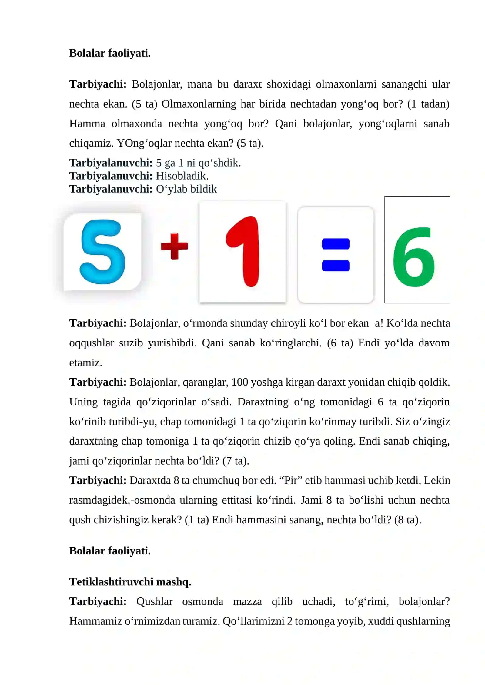 Elementara Matematik Tasavvurlarni Shakllantirish Metodikasi 4