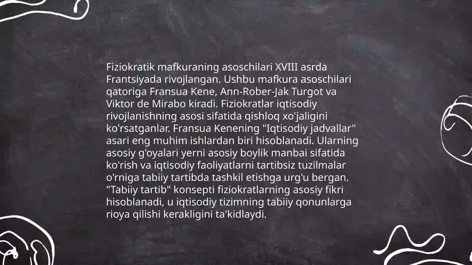 Fiziokratizmning umumuiy xarakteristikasi 4