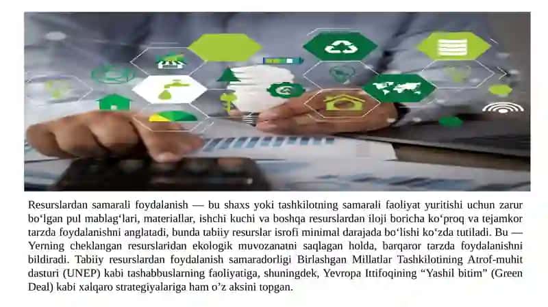 Sanoat korxonalarida ishlab chiqarish resurslari tejamkorligini ta’minlash yo‘llari 4