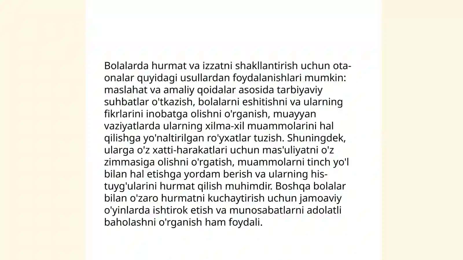 Jamoa shaxs axloqiy komolotning asosi. Maktabgacha yoshdagi bolalarda axloqiy sifatlarni tarbiyalash 4