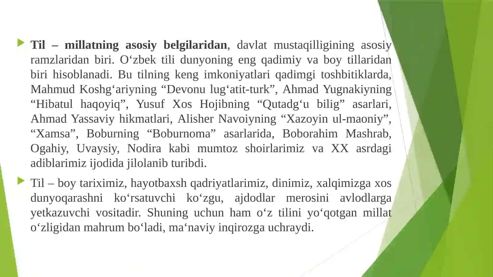 O‘ZBEK TILINING SOHADA QO‘LLANILISHI 4