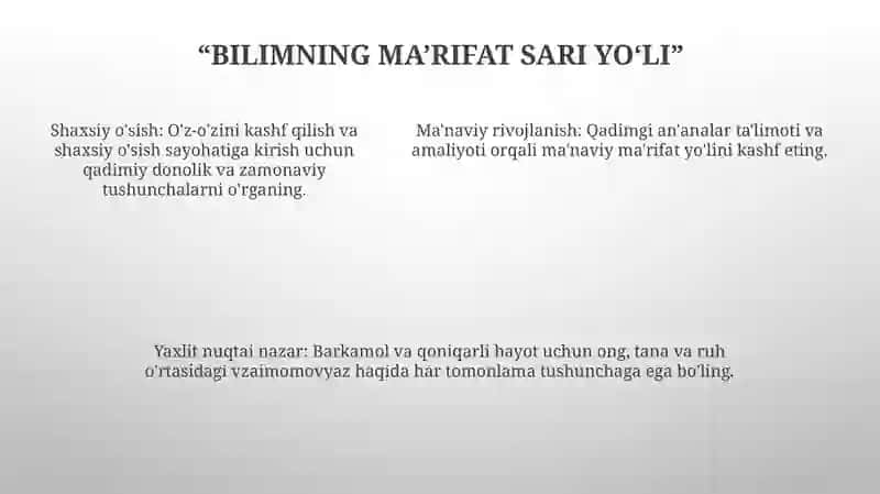 Bilim-Inson Ma'Naviy Kamoloti Omili 4