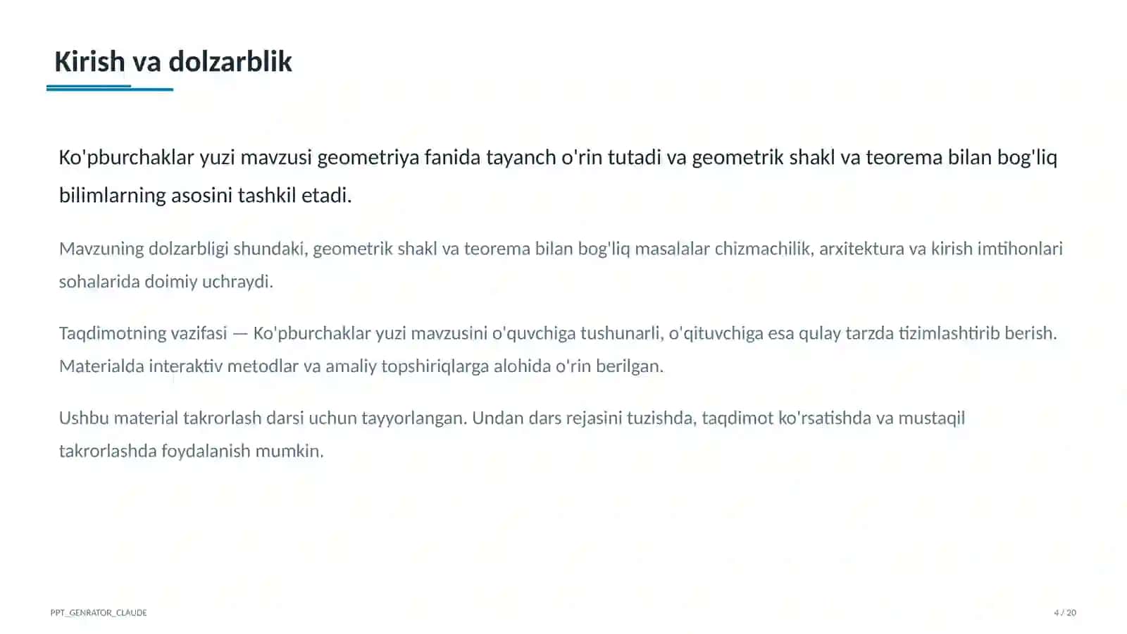 Ko'pburchaklar yuzi (8-sinf) 4