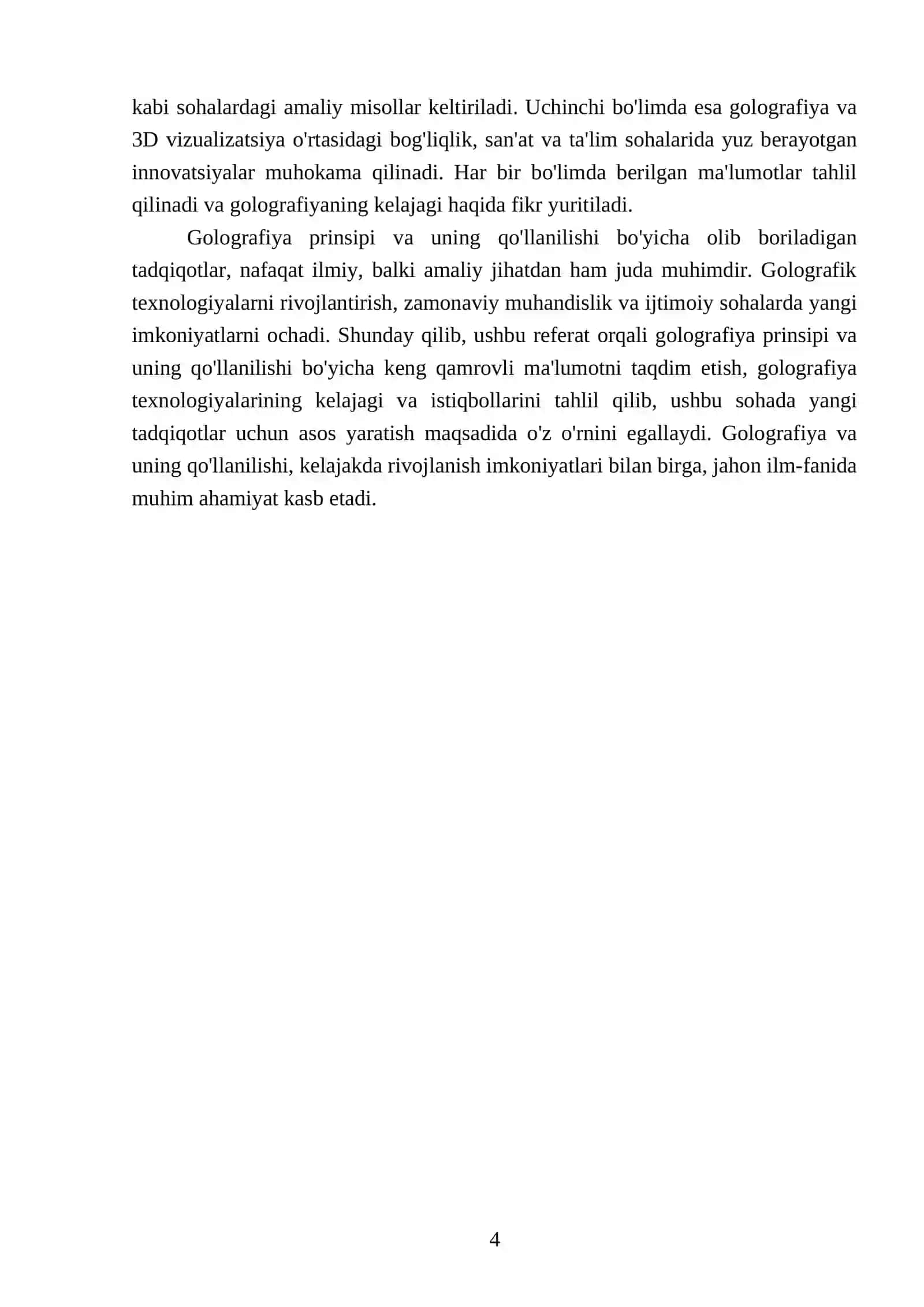 Golografiya prinsipi va uning qo'llanilishi 4