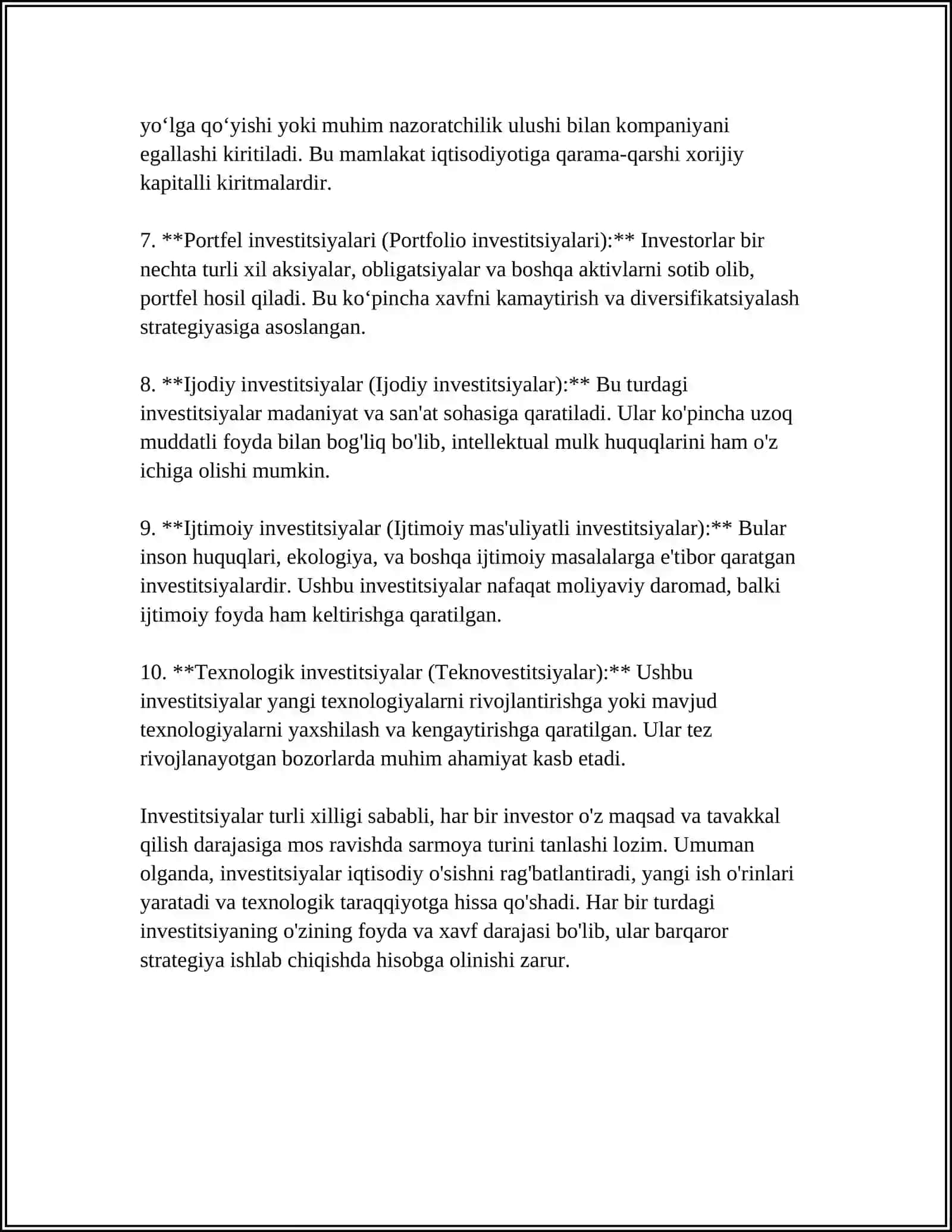 KORPORATSIYALARGA INVESTITSIYALARNI JALB ETISH MEXANIZMLARI 4