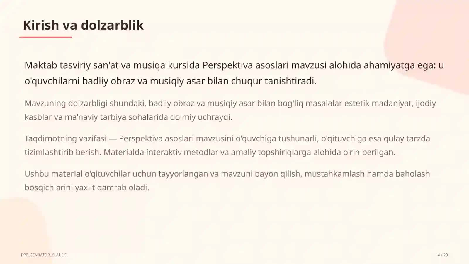 Perspektiva asoslari (5-sinf) 4