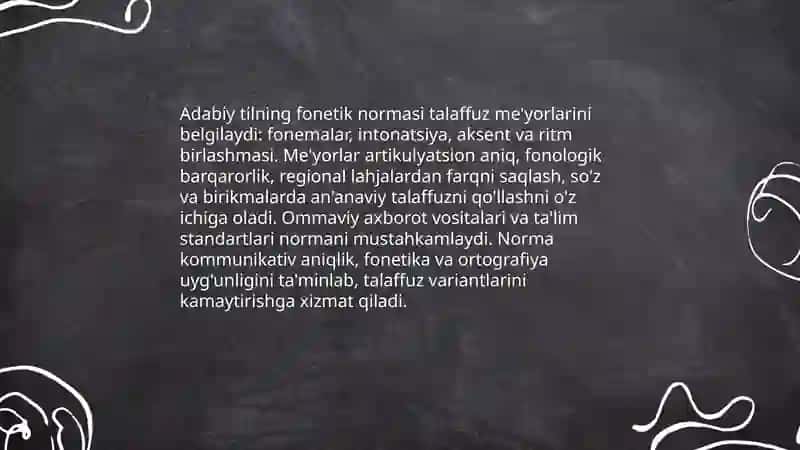 Milliy til adabiy til. Fonetik va fonalogik hodisalar Fonetik va fanalogik hodisalar 4