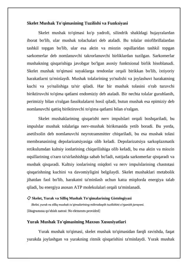 Mushak To'qimalarining Gistologiyasi 4