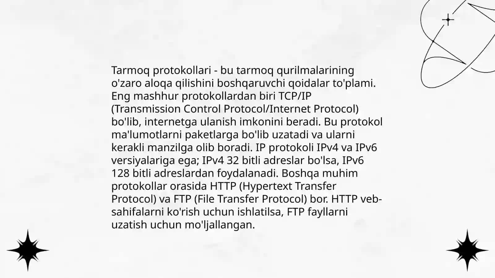 Kompyuter tarmoqlari, uning asosiy tushunchalari va turlari 4