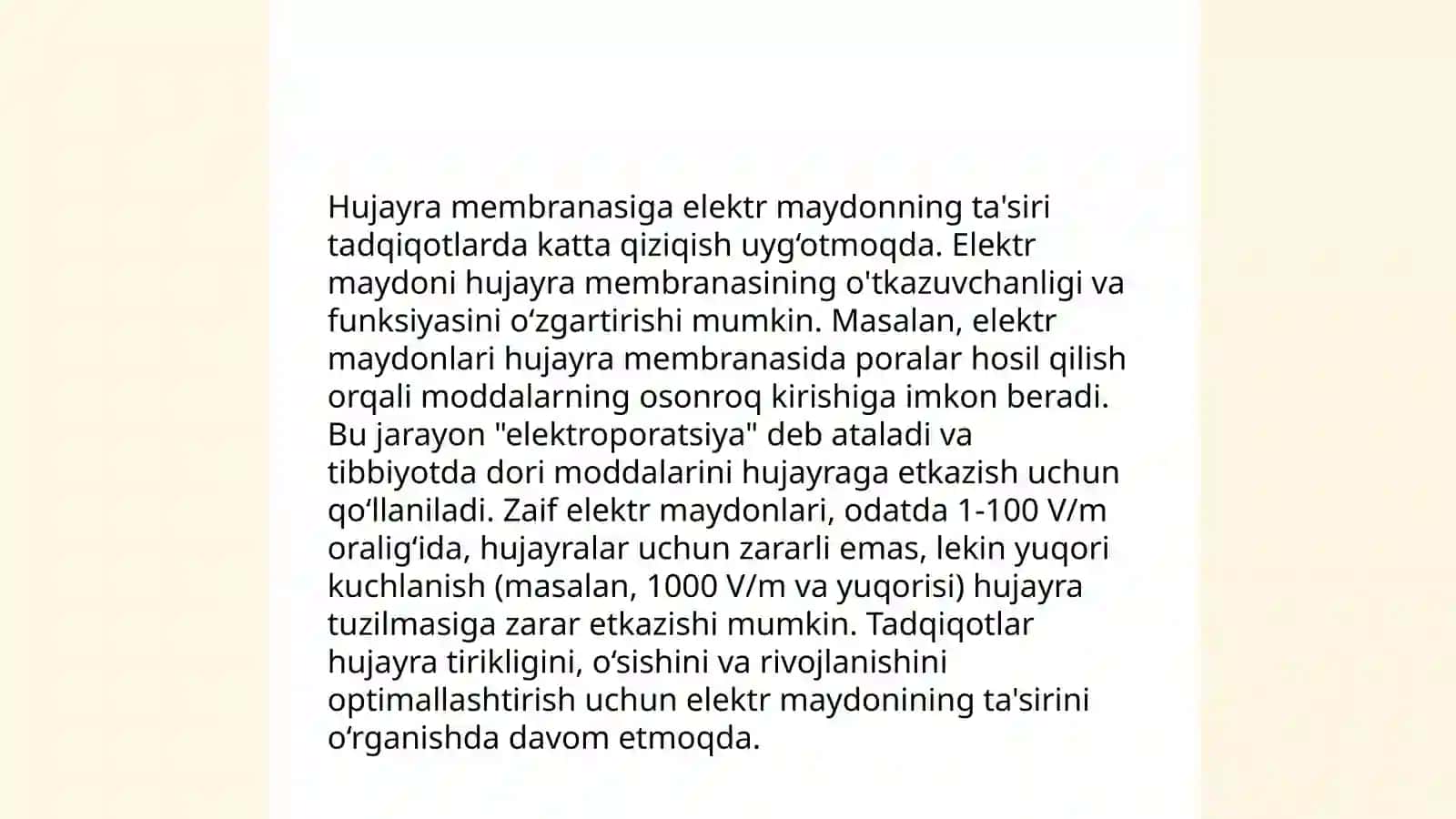 Tirik organizm to'qima va hujayraga fizik omillarning ta'siri 4