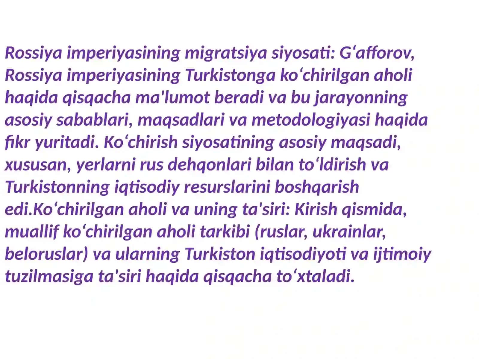Rossiya imperiyasidan Turkistonga kochirilganlar 4