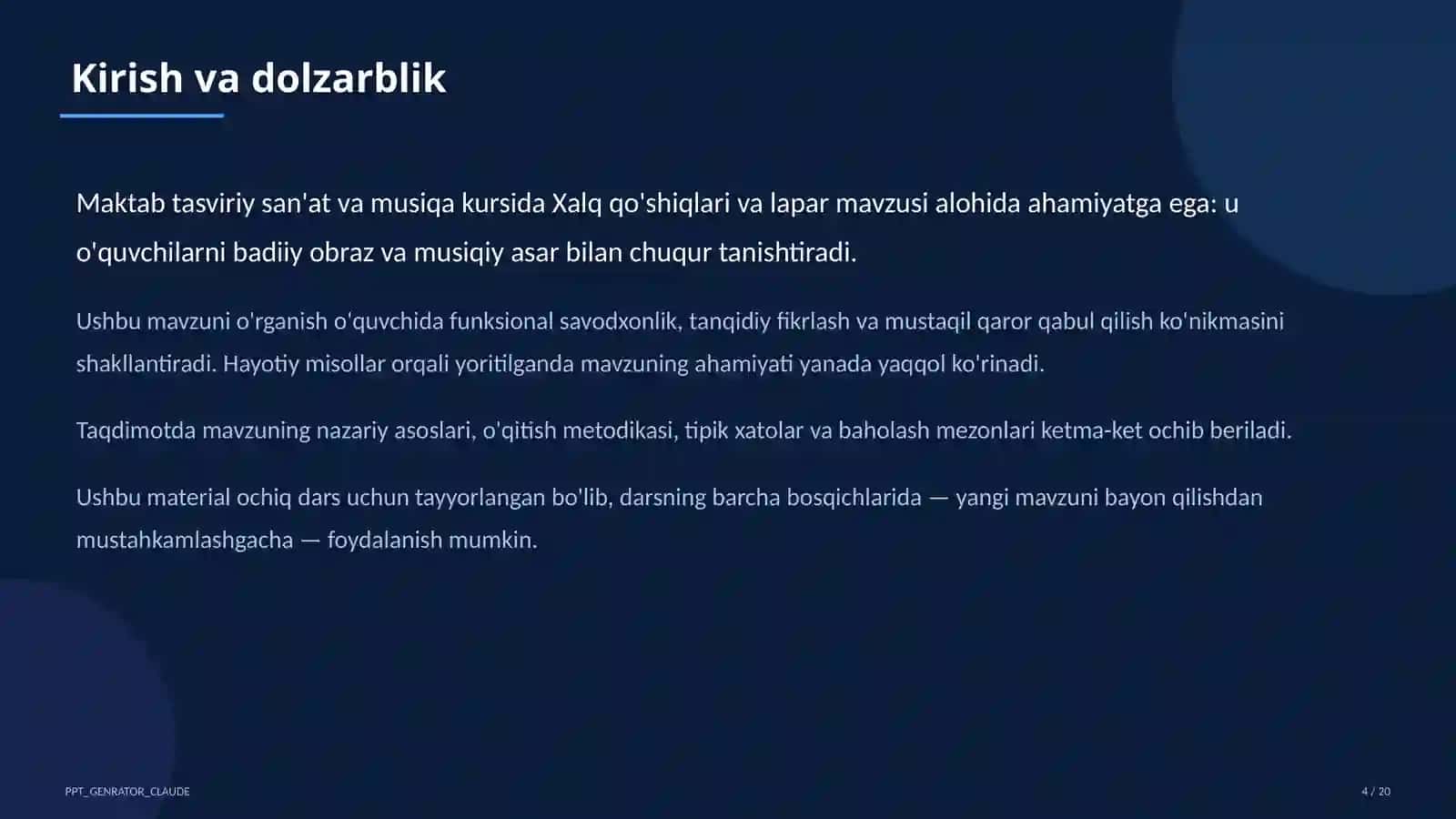 Xalq qo'shiqlari va lapar (3-sinf) 4