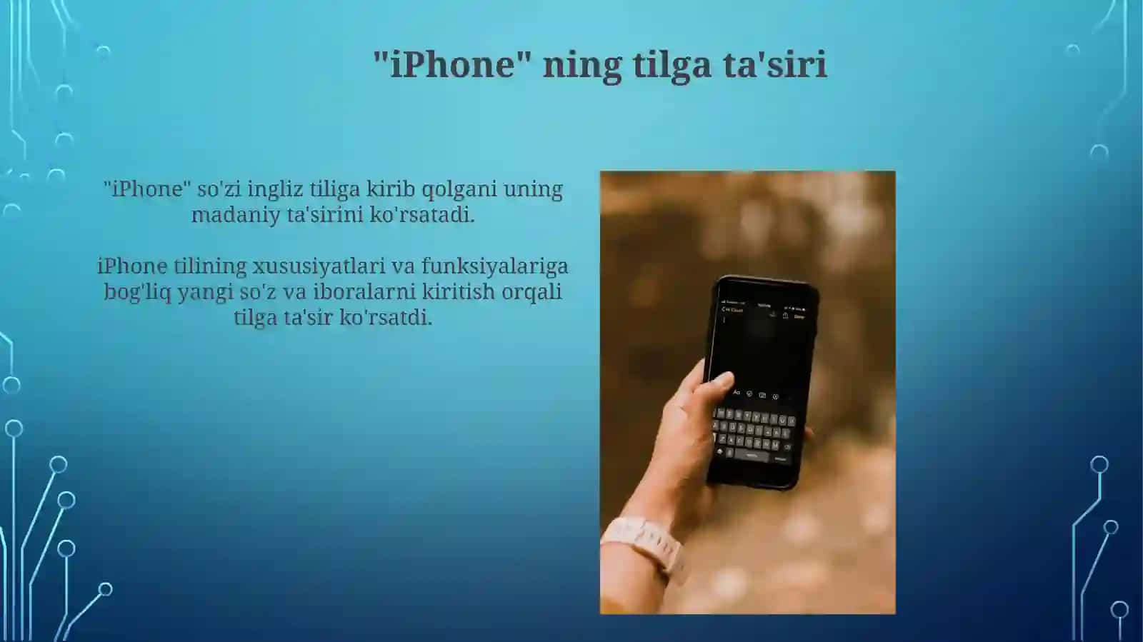 "iPhone" ning evolyutsiyasi ingliz tilida 4