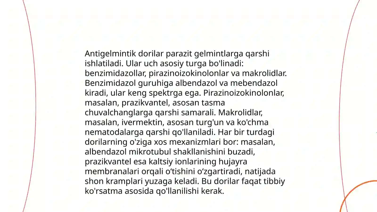 Ichak va ichakdan tashqaridagi gijjalarni davolashda ishlatiladigon dori vositalarining qiyosiy tahlili 4