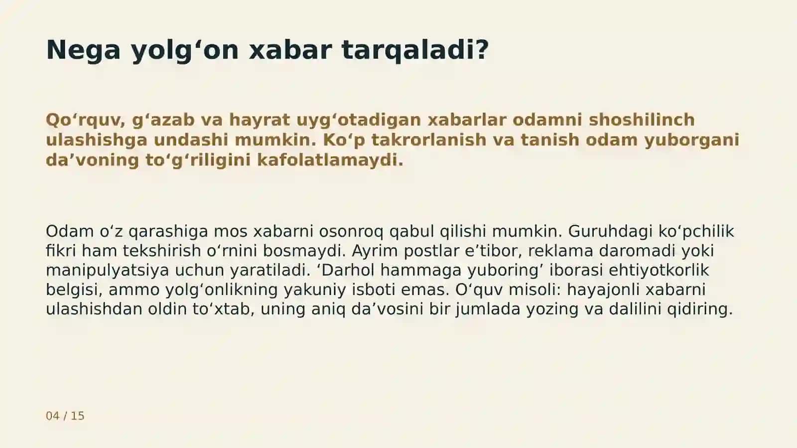 Media savodxonlik: yolg‘on axborotni aniqlash 4