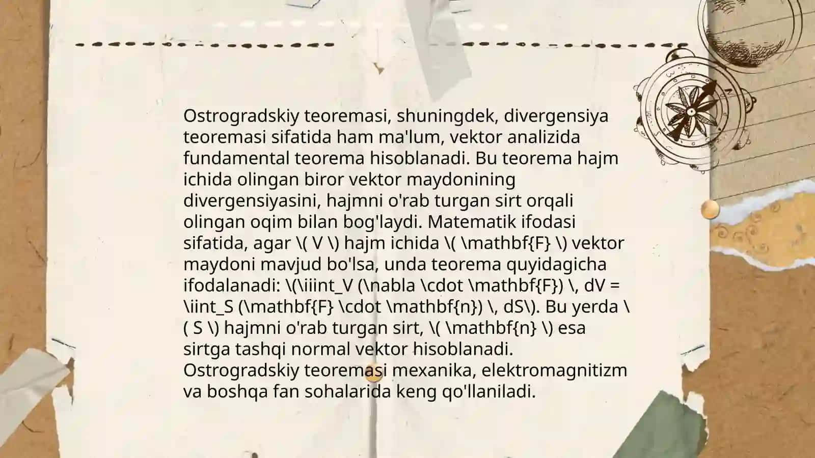 Ostrogradskiy metodi 4